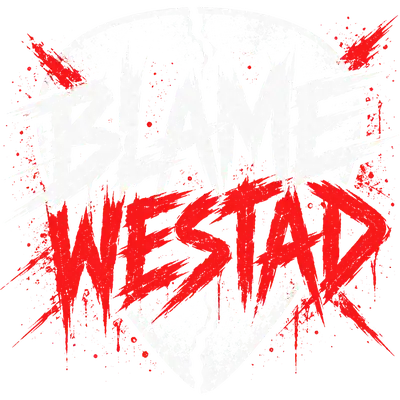 Blame Westad guitar pick logo