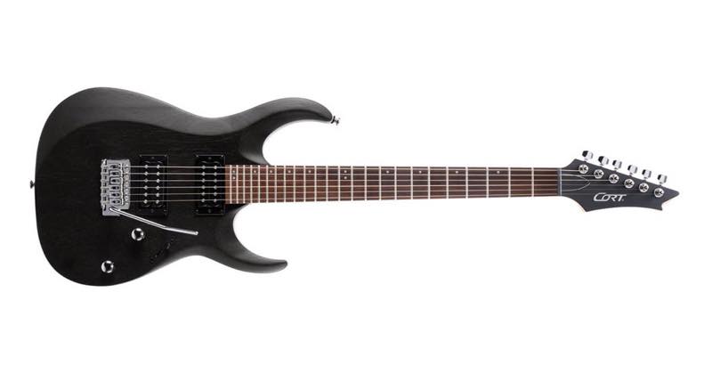 Cort X100 electric guitar in Open Pore Black